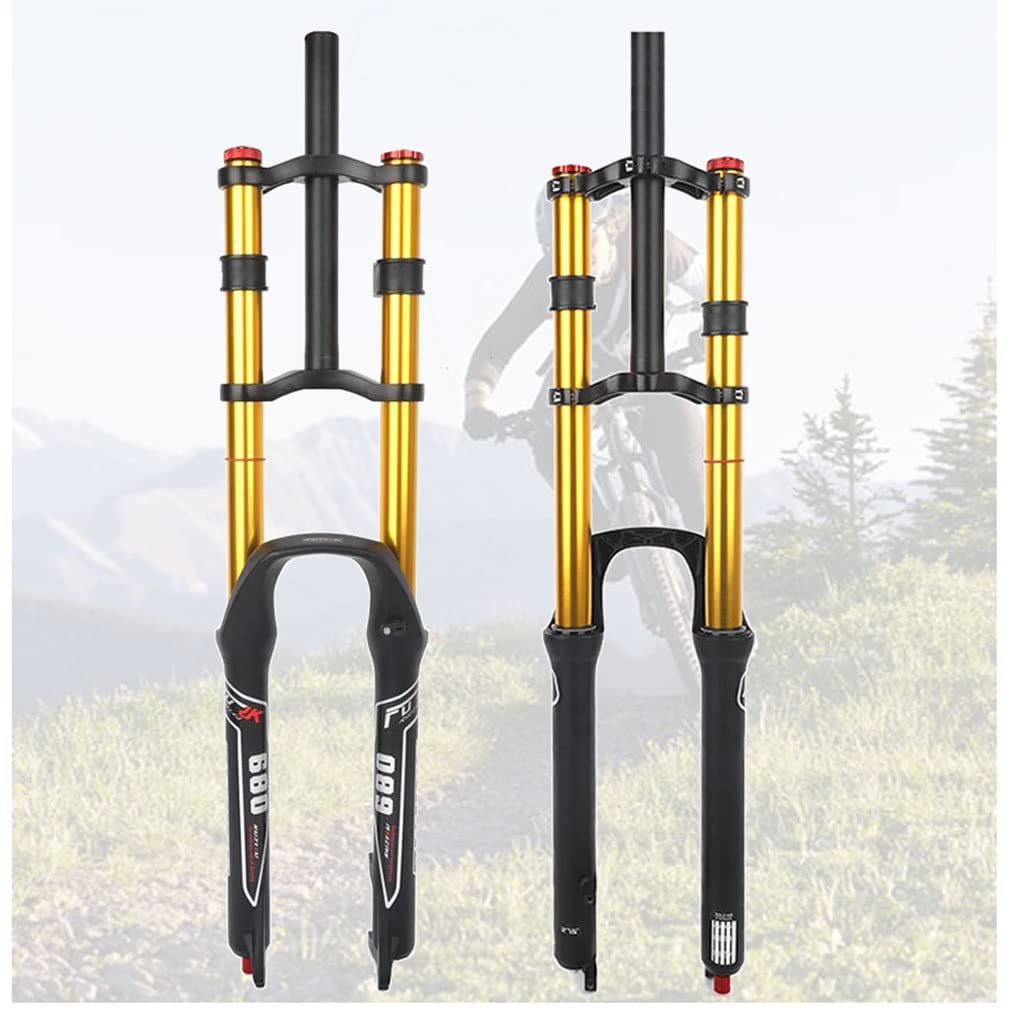 26 27,5 29 cali rower górski widelec downhill zawieszenie pneumatyczne podróż 130 mm 2.5-0.3 cm proste rowery przednie odbicie regulacja ręczna blokada hamulec tarczowy QR 9 mm