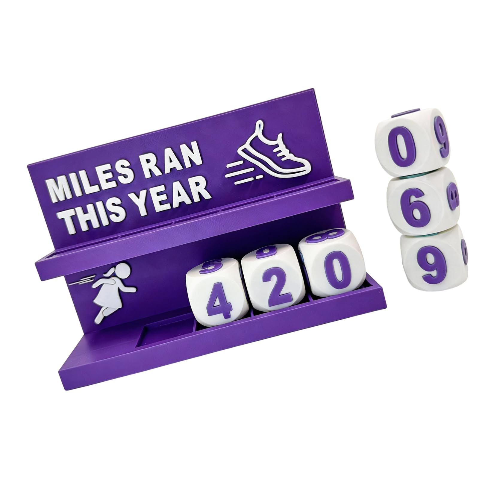 Kaeltsyn Desk Running Mileage Trackers for Mileage Pedometer and Goal Setter Fitness Motivation Display Gift Distance Trackers