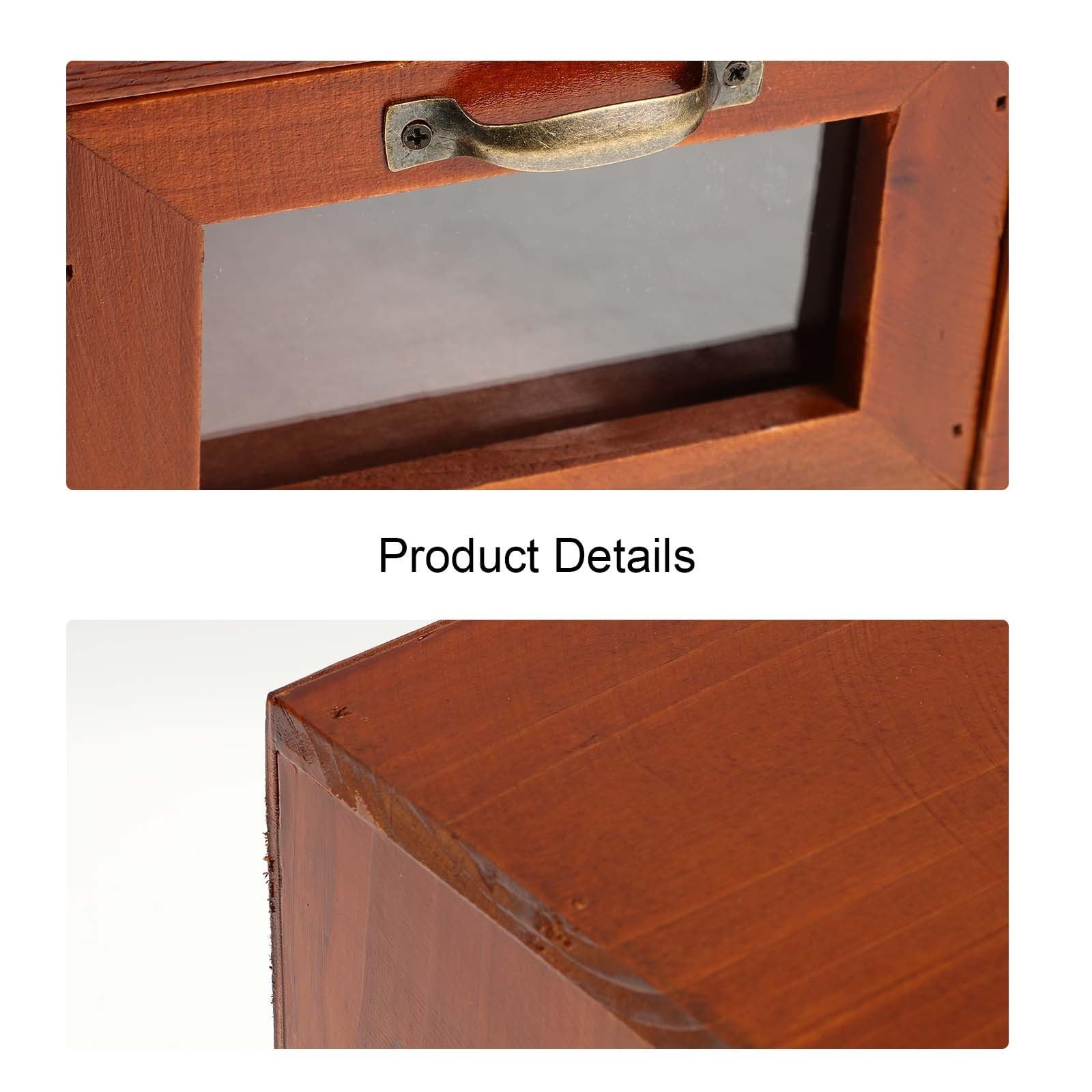 BESPORTBLE Soporte para Monitor de Escritorio de Madera con Organizador Acrílico y Cajones, Diseño Elegante para Oficina, Ángulo Cómodo y Almacenamiento