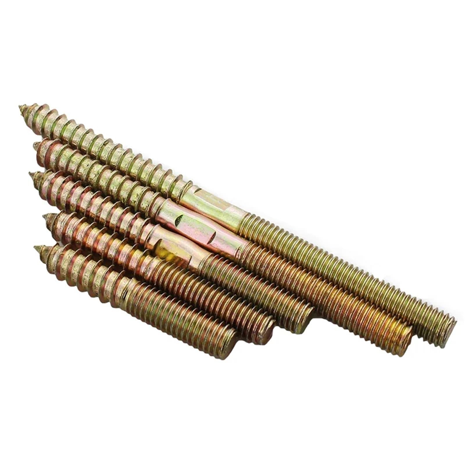 Tornillos de pasador de doble extremo, pernos de suspensión autorroscantes M8 M10 60-120 mm Acero al carbono Paquete de 50