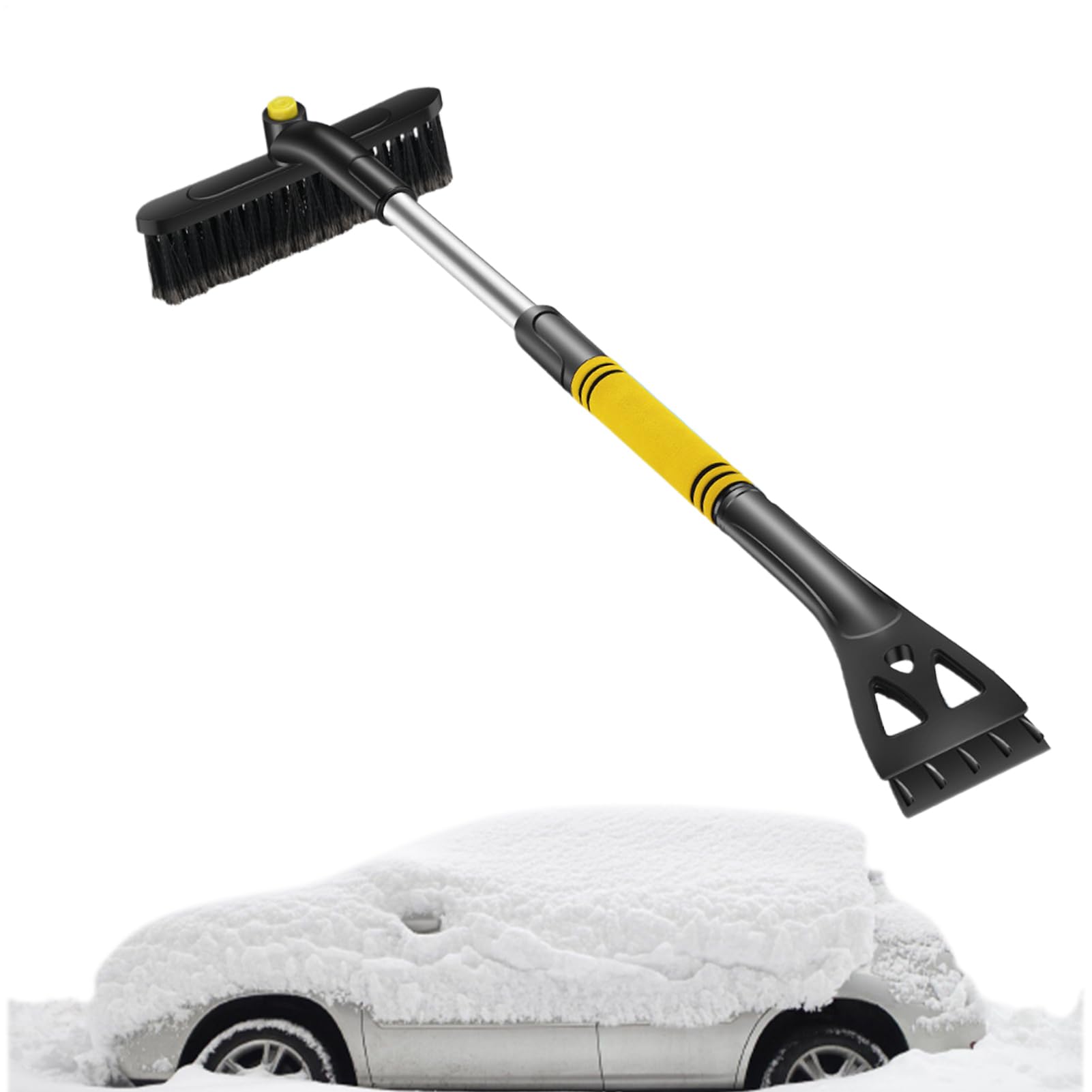 Generico Brosse à neige, outils de nettoyage avec poignée longue rotative - balai d'hiver pour neige sur fenêtres pour camions, pour camions, pare-brise, entretien de la maison