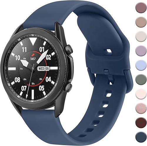 Miniatura 1 de AK Correa compatible con Samsung Galaxy Watch 3 de 1.772 in para mujeres y hombres, correa de silicona suave de 0.866 pulgadas de repuesto para
