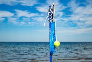 Sunsport Tetherball - Blue | Outdoor Game for Adults, Kids & Teenagers | Classic Tennis Ball and Tether | Includes Pole, Bat & Balls | Activity Gifts for Summer, Birthdays, Parties & Parks