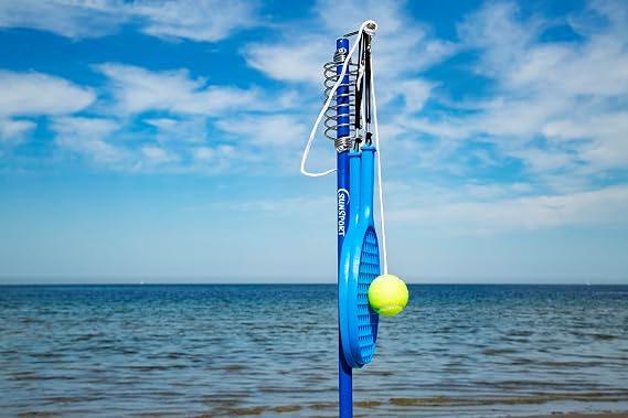 Sunsport Tetherball - Blue | Outdoor Game for Adults, Kids & Teenagers | Classic Tennis Ball and Tether | Includes Pole, Bat & Balls | Activity Gifts for Summer, Birthdays, Parties & Parks