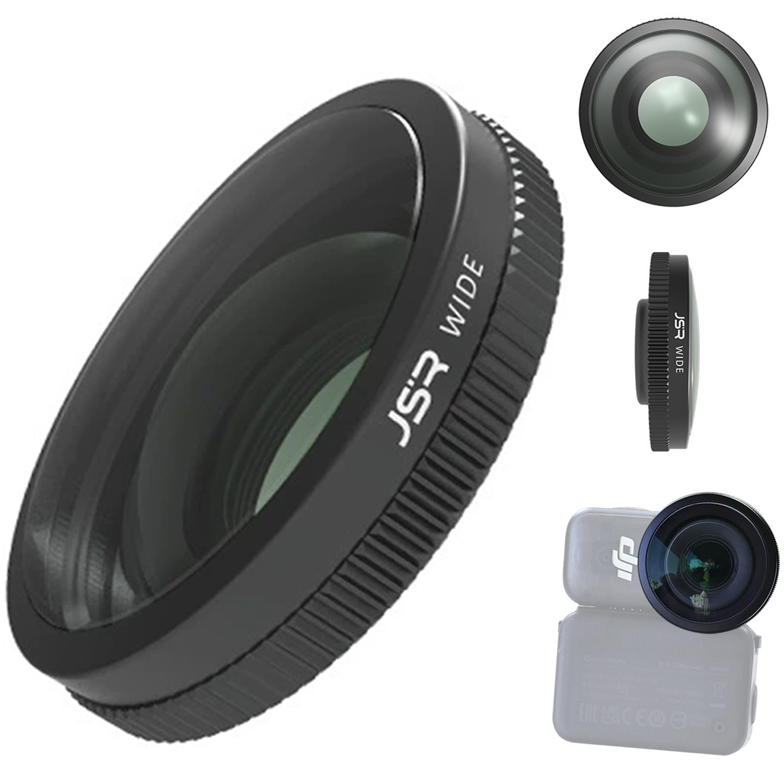 Microobiettivo grandangolare Filtro obiettivo 10X HD Ritratto Filtro di messa a fuoco Wide Angle Micro Lens per DJI Osmo Nano, Accessori per DJI Osmo Nano (Wide Lens)