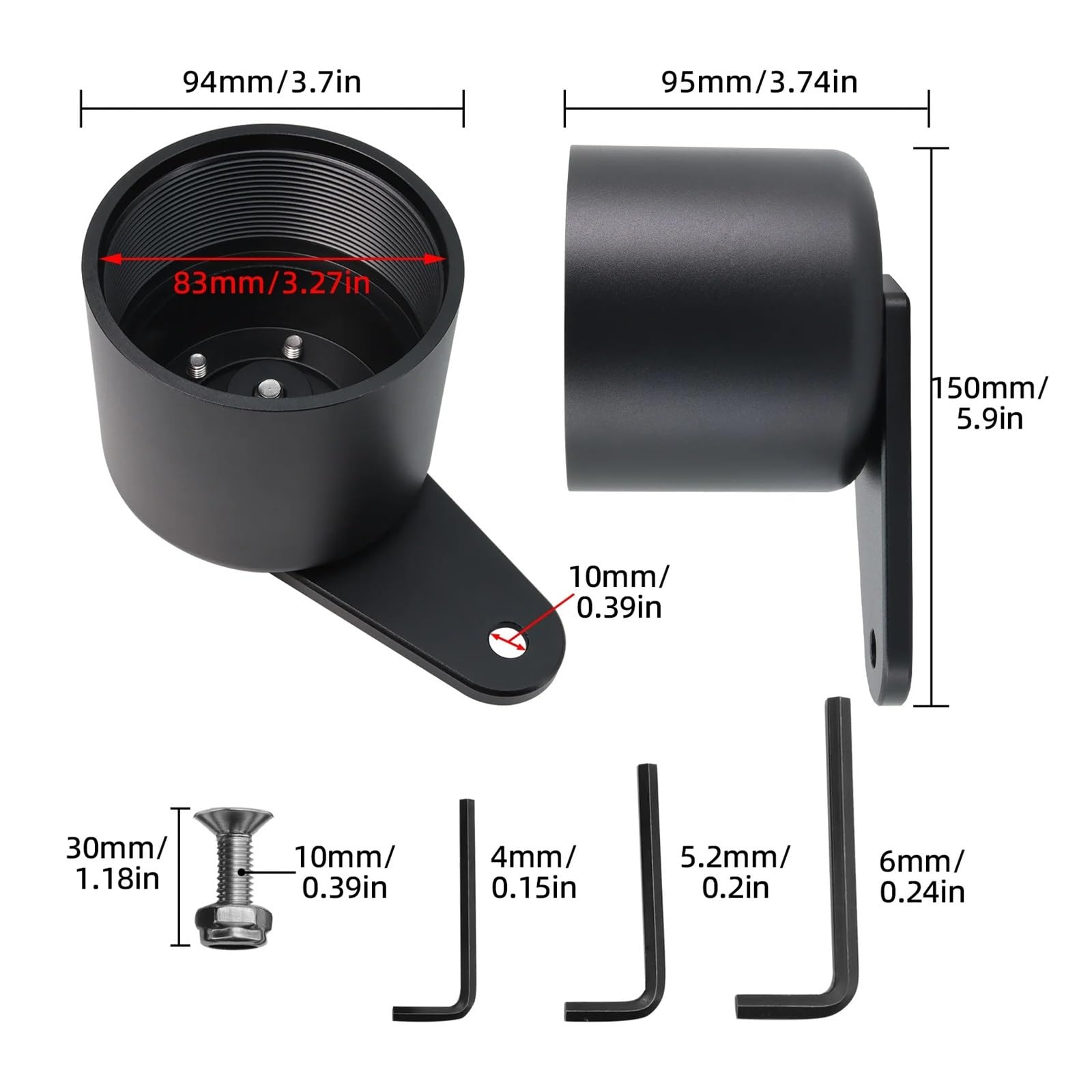 Velocímetro Digital para instrumentos AD de 85 mm, aluminio | Soporte para instrumentos AD de 85 mm, de aluminio, para tacómetro y medidor de motocicleta