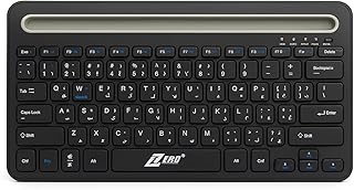 لوحة مفاتيح غشائية لاسلكية ZR-3666، بإطار رفيع، و78 مفتاح، 2.4 جيجا وبلوتوث 5.0، بطارية قابلة لإعادة الشحن، وتصميم مريح، متوافقة مع جميع أنظمة التشغيل