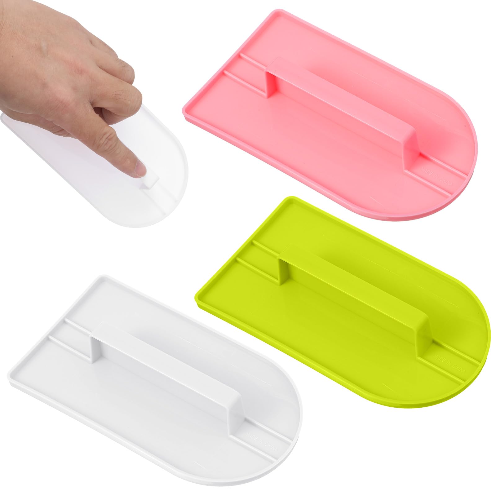 3pcs Fondant Smoother, Cake Smoother for Icing, Icing & Cake Smoother Set, Professional Cakes Decorating Tools for Sculpting and Sugar Craft 5.67 X 3.15in