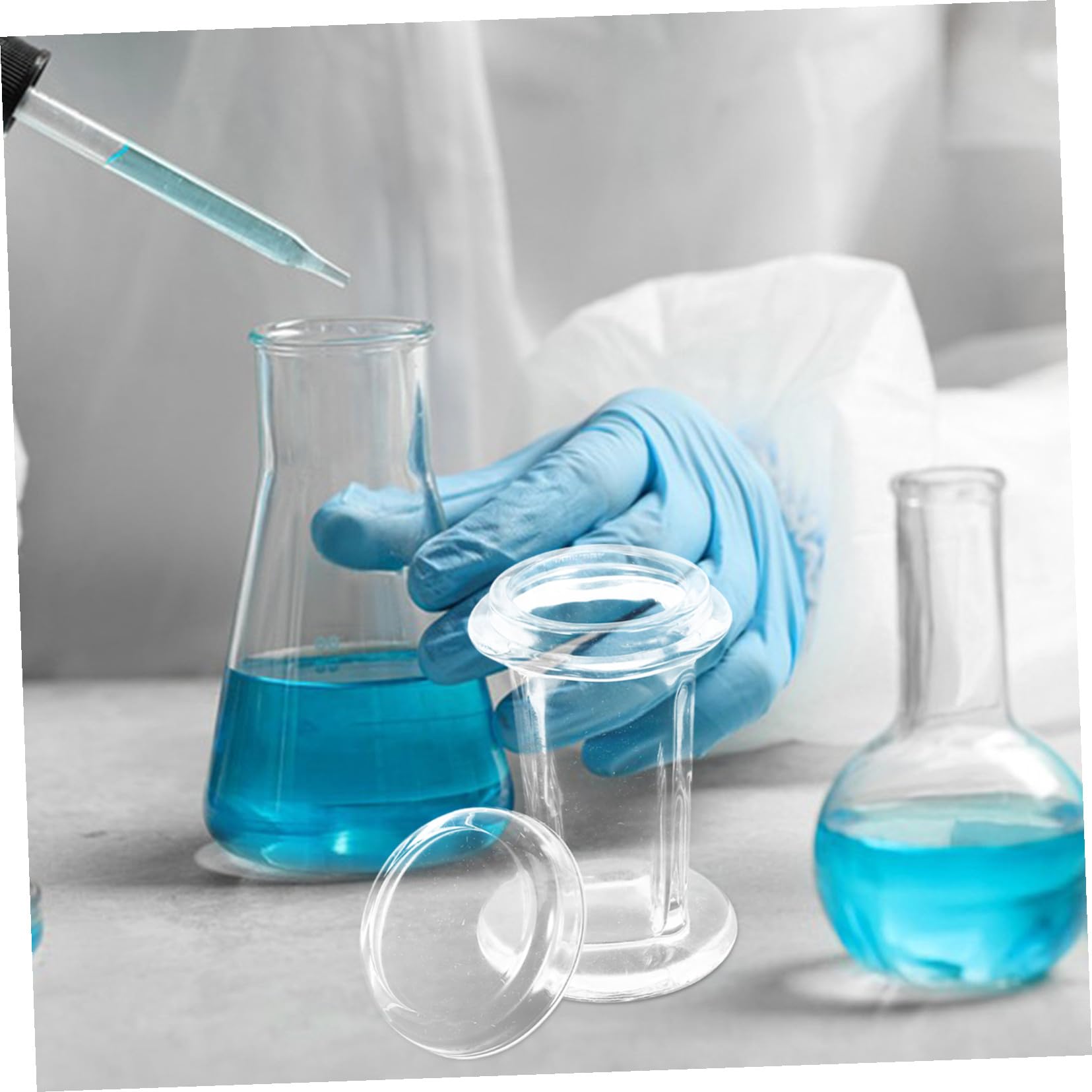 Tarros de Tinción de Vidrio con Tapa Transparente para Portaobjetos, Frascos de Laboratorio Resistentes y Duraderos para Biología y Botánica