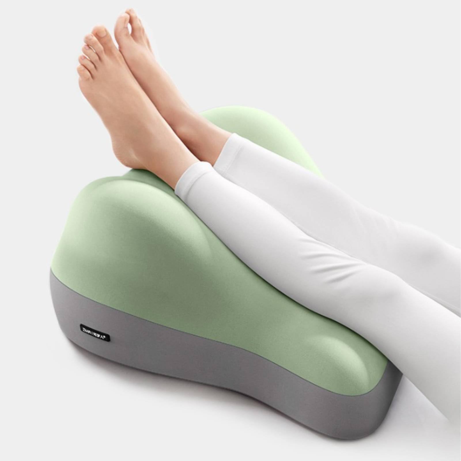 Almohada para Pareja Cojín Ergonómico de Posicionamiento Soporte Lumbar Espuma Viscoelástica Funda Desmontable Lavable Adecuada para Lectura en Cama, Beige+Gris
