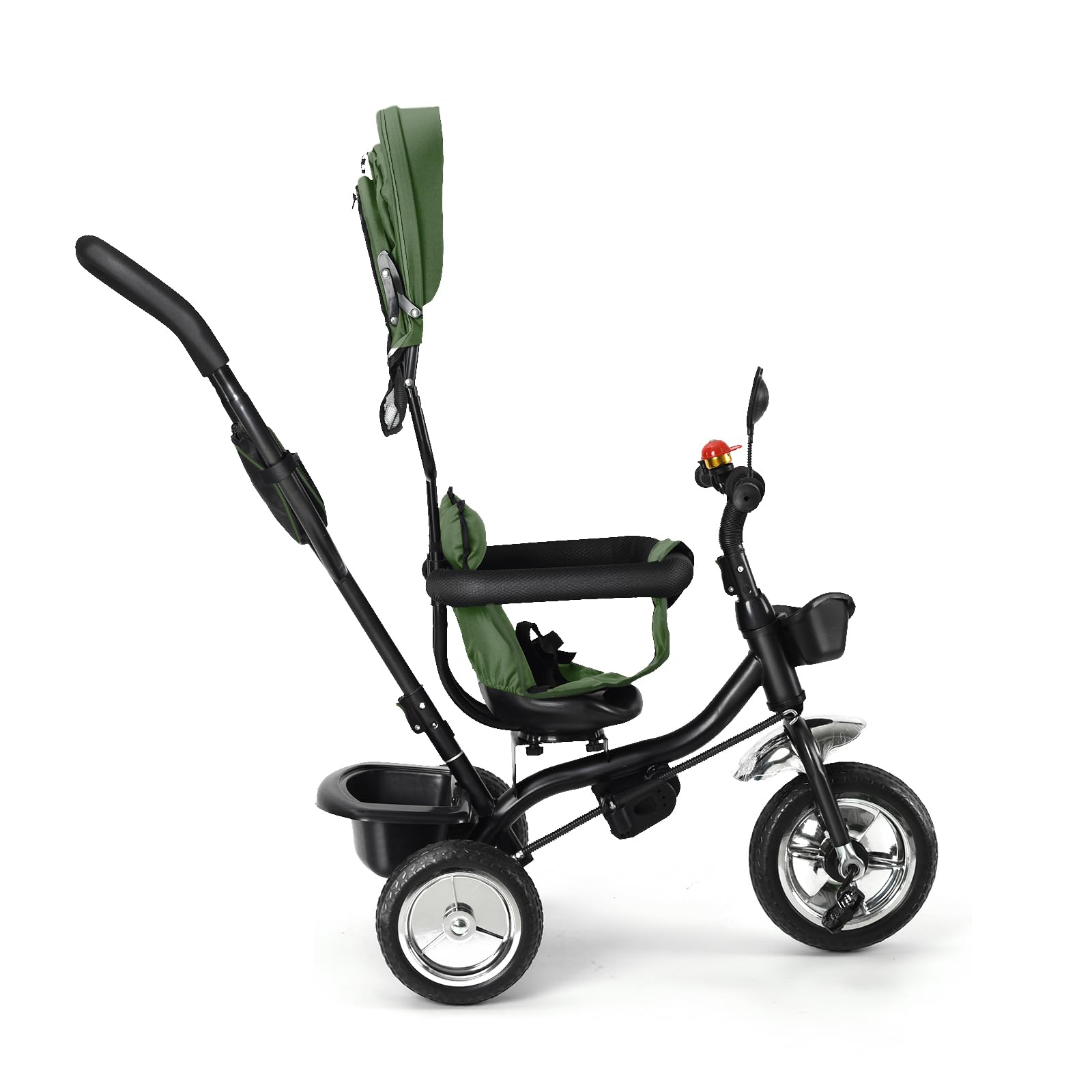 Triciclo Infantil Juegos Juguetes Deporte al Aire Libre - 4 en 1, Carrito Triciclo con Pedales 2-4 Años, Bicicleta de Equilibrio para Pequeños con Manillar de Empuje, (b) 4 en 1 (Verde)