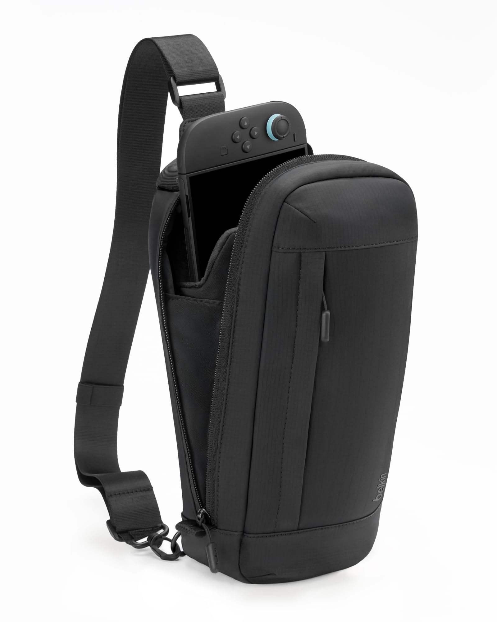 Belkin Gaming Borsa per Nintendo Switch 2 Protettiva da Viaggio - Nero | Borsa Crossbody, Custodia Protettiva da Trasporto per Accessori Console, Interno Morbido, Leggera, 10 Slot per Schede Giochi