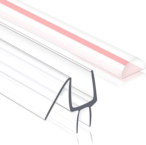 Miniatura 10 de Tira de sellado para puerta de ducha sin marco, paquete de 2 unidades x 78 pulgadas de alto para puerta de ducha de vidrio de 38 pulgadas de grosor,