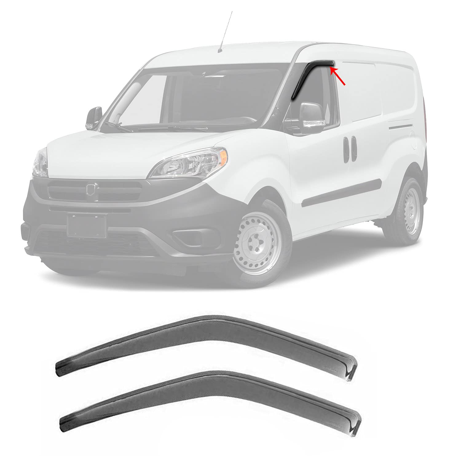 DODGE RAM PROMASTER CITY 20142019 WIND DEFLECTOR VENT RAIN GUARD
