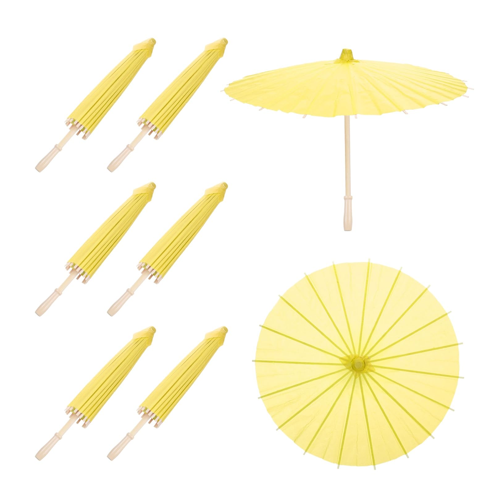 sourcing map Papierschirme, 6 Stück, 59,9 cm, Papier-Sonnenschirm, Regenschirme zum Selbermachen, geöltes Papier, Malerei, Regenschirme für Fotografie, Requisiten, Handwerk, Party, Hochzeit