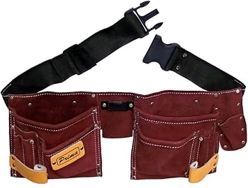 Double Pouch Tool Belt with 11 Pockets 
