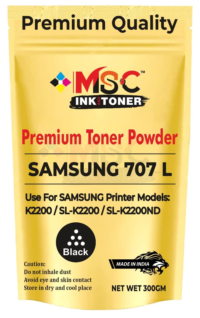 707 707l Black Toner Powder for Samsung 707l Toner Cartridge for K2200 / K2200DN / MLT-D707L (300GM)
