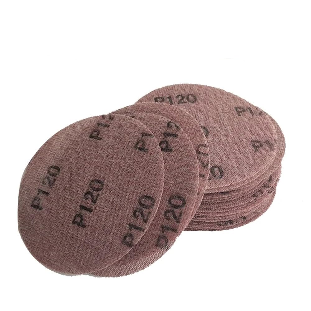 5 "125mm Rete abrasiva Senza vassoio antipolvere Carta abrasiva a secco antiaderente Moschettoni a grana 80-800 Carta vetrata, 5 pollici grana 80, 30 pezzi