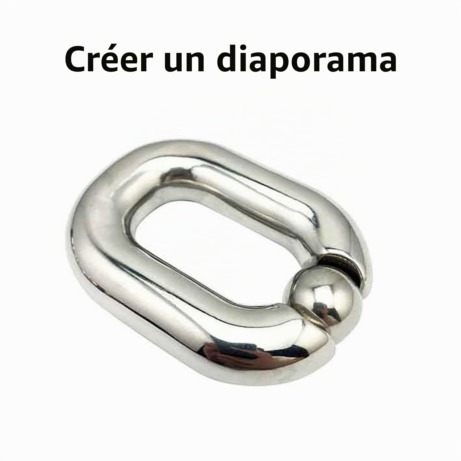 SeLgurFos Anneau de coq pendentif de poids de scrotum, anneaux de testicule en acier inoxydable pour hommes (big)