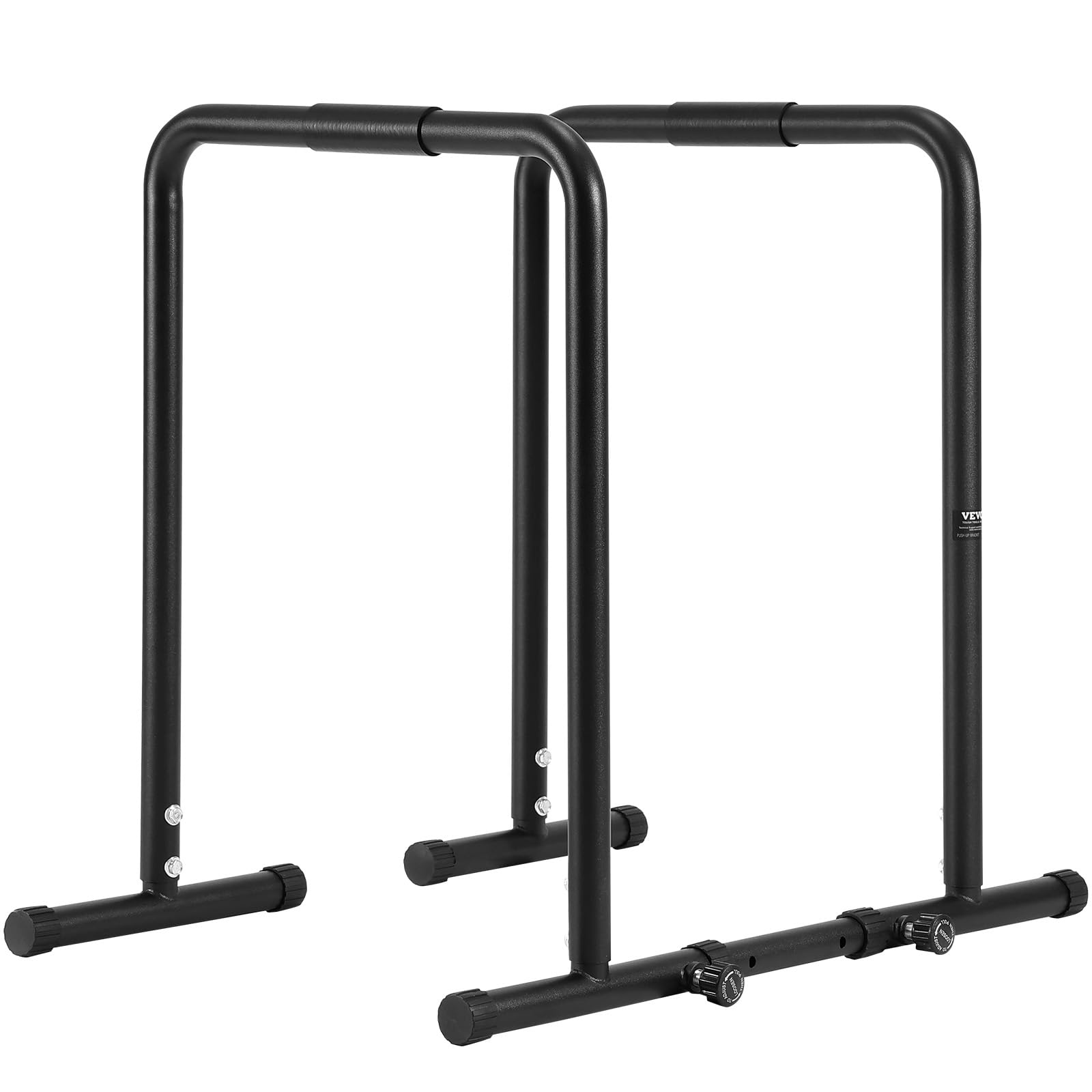 VEVOR Barre à Dips Capacité de Charge 200 kg, Barres Parallèles Très Résistante avec Hauteur Réglable, Station de Dips en Tube d'Acier pour l'Entraînement de Force, Fitness, Musculation, Gym, Maison