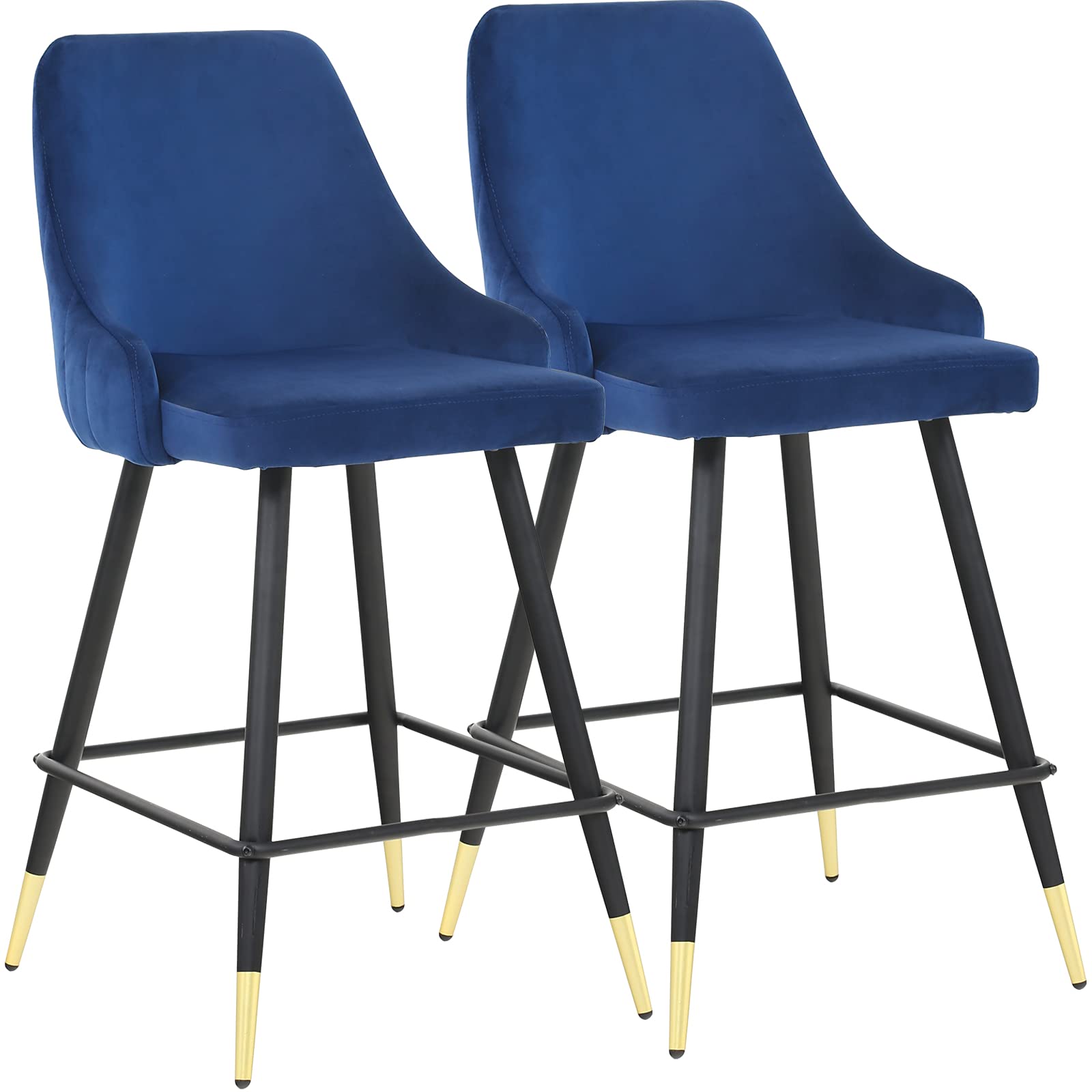 Buy Velvet Bar Stools 25.7 Inch, Bar Stools Set of 2 Nopurs Barstools
