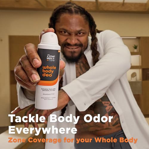 Dove Men+Care Whole Body Deo Aluminum-Free Deodorant Spray Shea Butter + Cedar Suitable from Pits, Privates, to Feet with Vitamin E 4 oz - Image 4