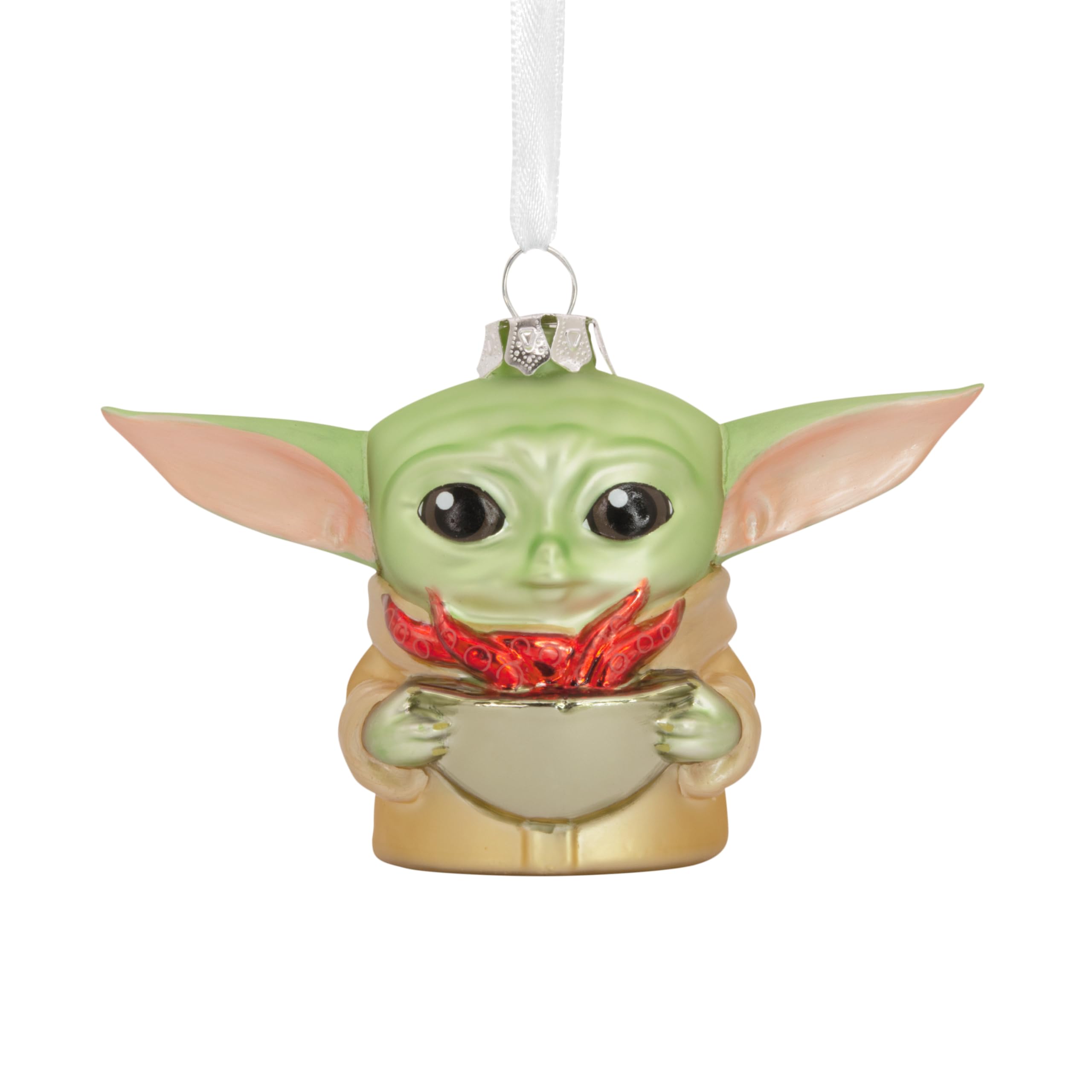 Hallmark Grogu Glass Ornament, Star Wars Tree Decoration, The Mandalorian, Glass Hanging Ornament, Christmas Hanging Ornament, Gifts for Christmas