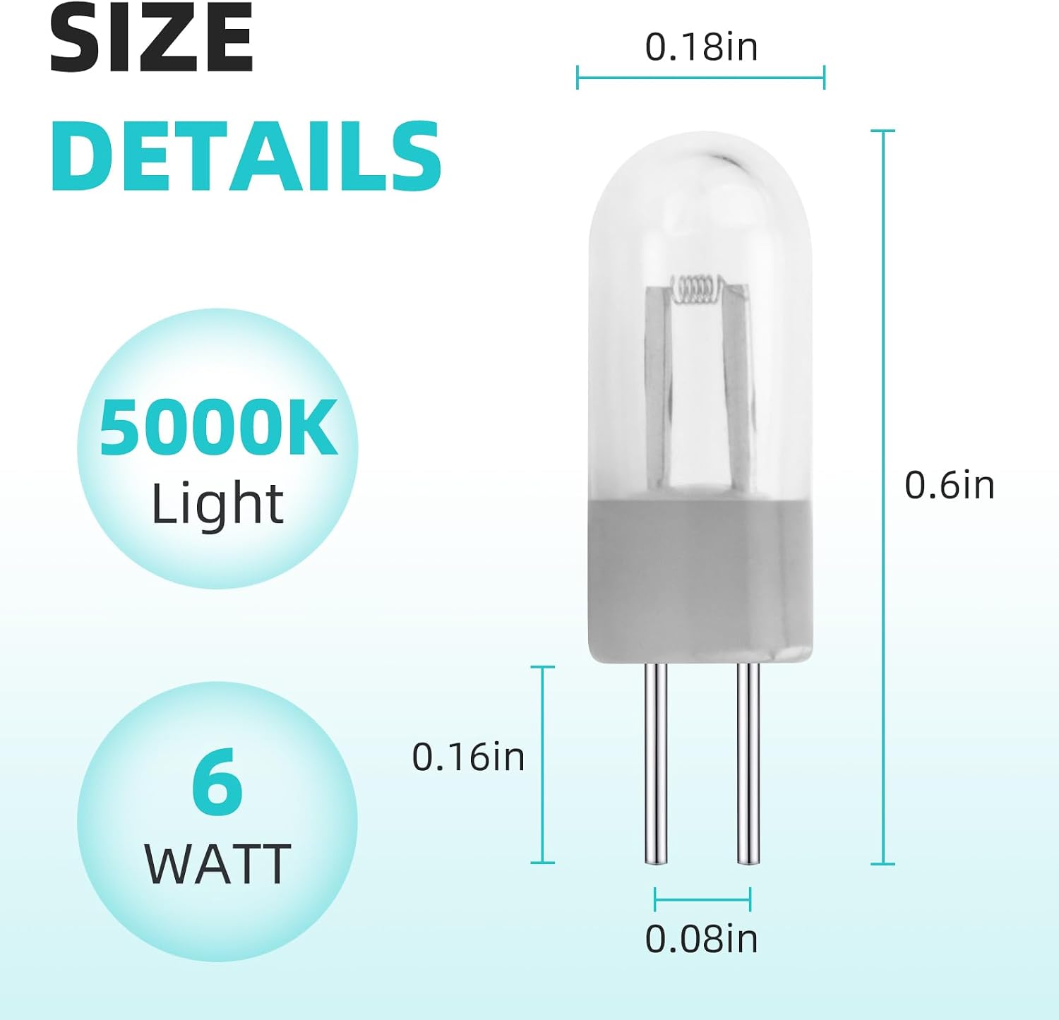 75914 Flashlight Bulb, Xenon Krypton Lamp, 6W, Bi-Pin Base