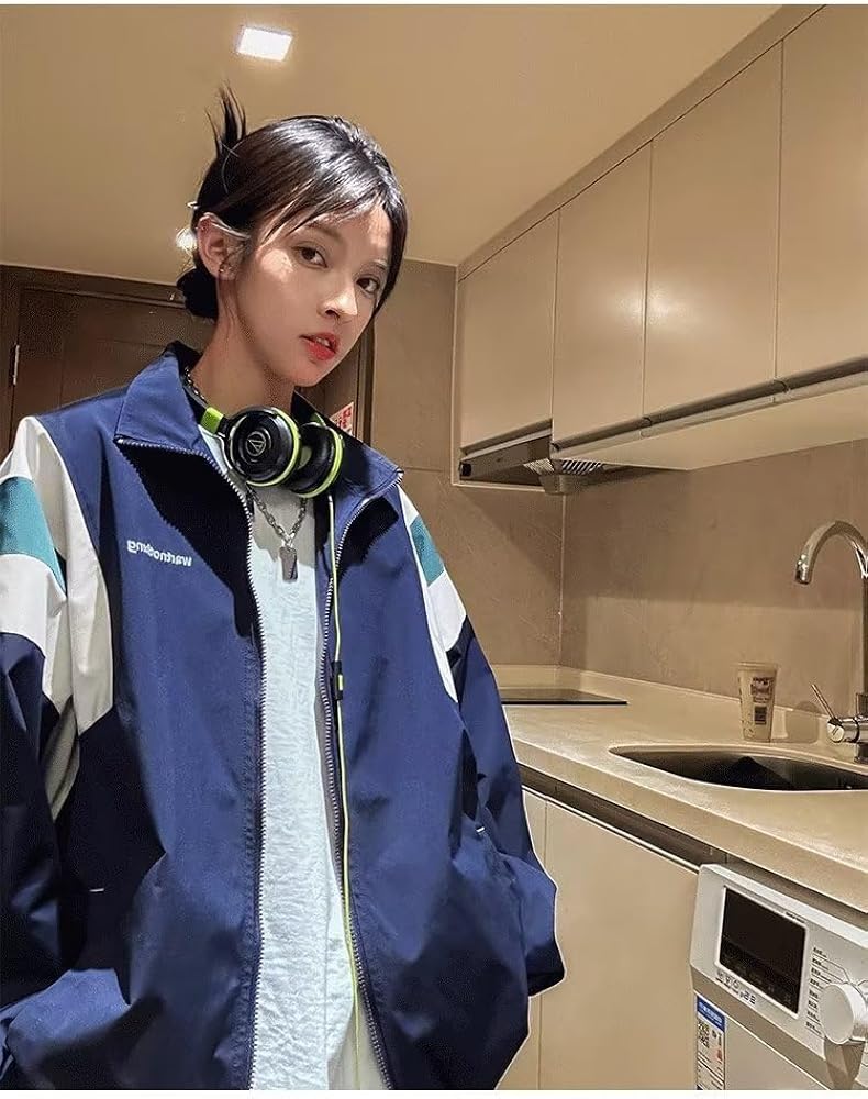 Women Grunge Casual Windbreaker Y2K Vintage Jackets Japanese