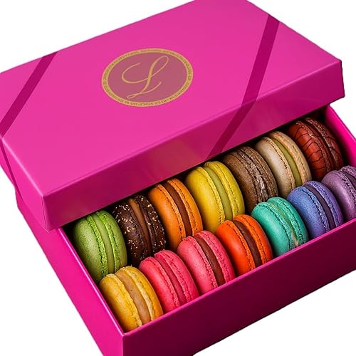 Leilalove Macarons Macarons estilo París, 15 colecciones con 10 sabores cada una; la caja Lady's Favorite puede variar en colores