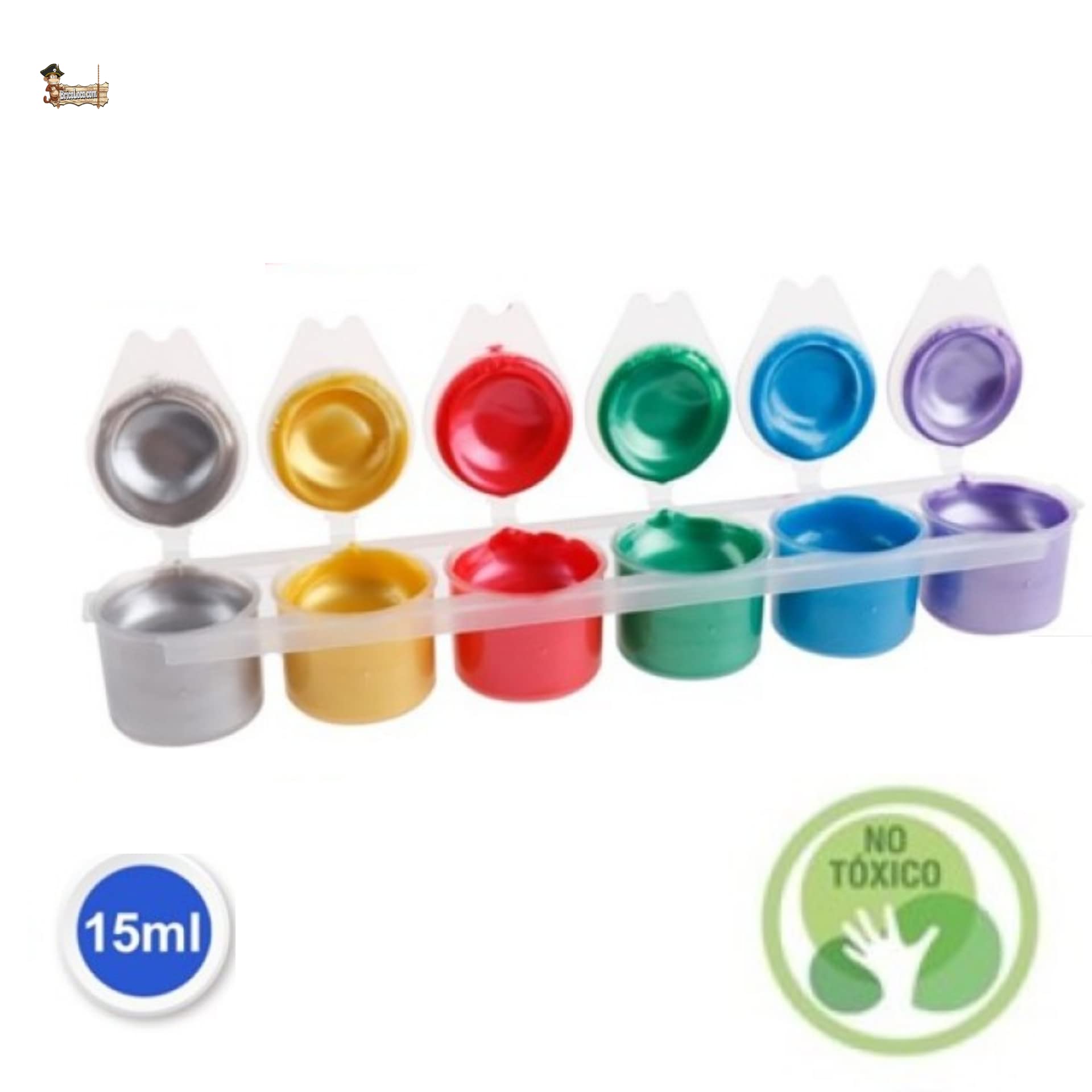 BricoLoco - Kit di 30 tempere di colori primari diversi Materiale di disegno per bambini e adulti