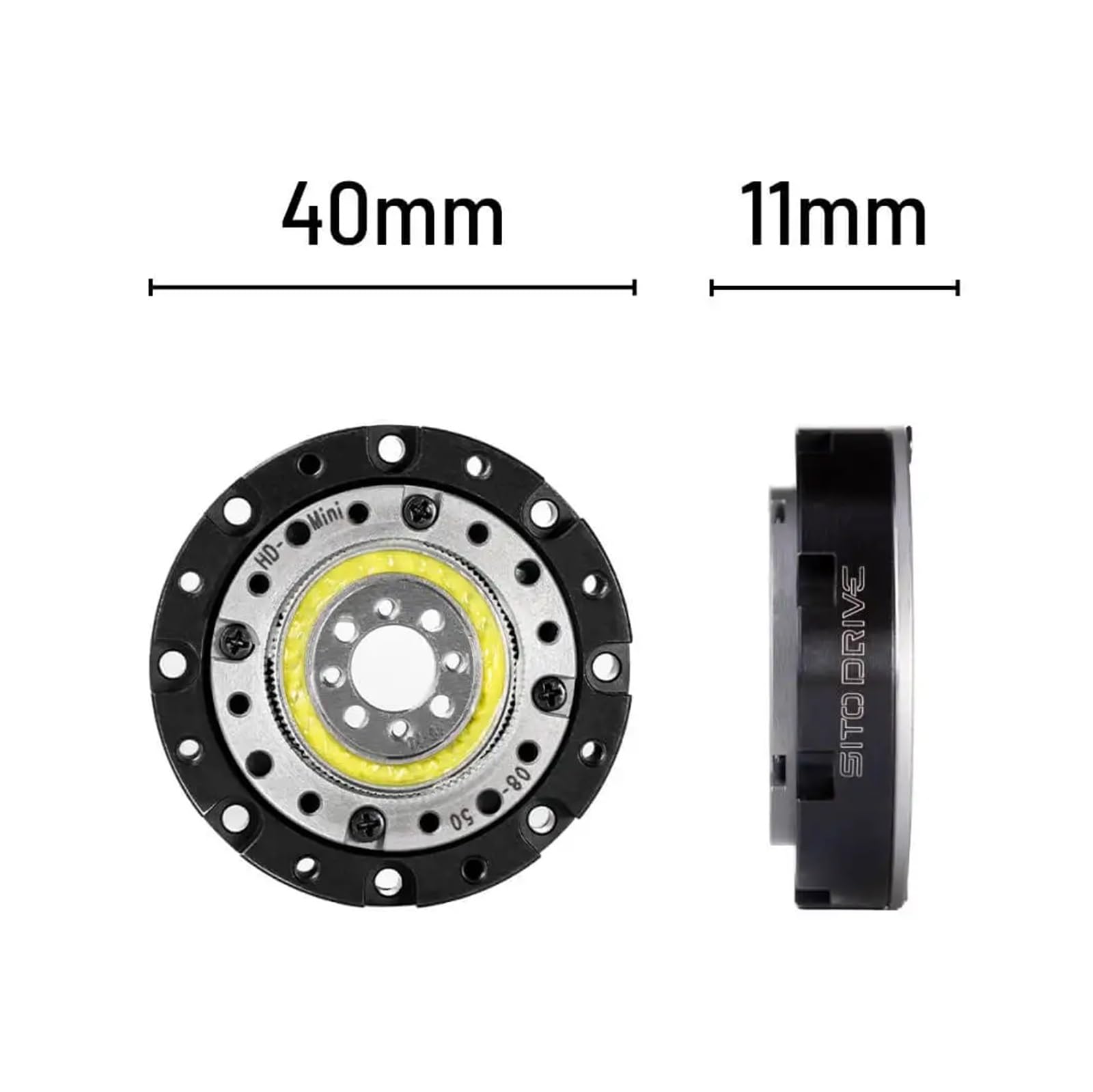 Bolisila Harmonic Drive HD08 Micro Harmonic Gearbox Nema 14 17 Motor Reduction Ratio 40mm for Small Robotics(100)
