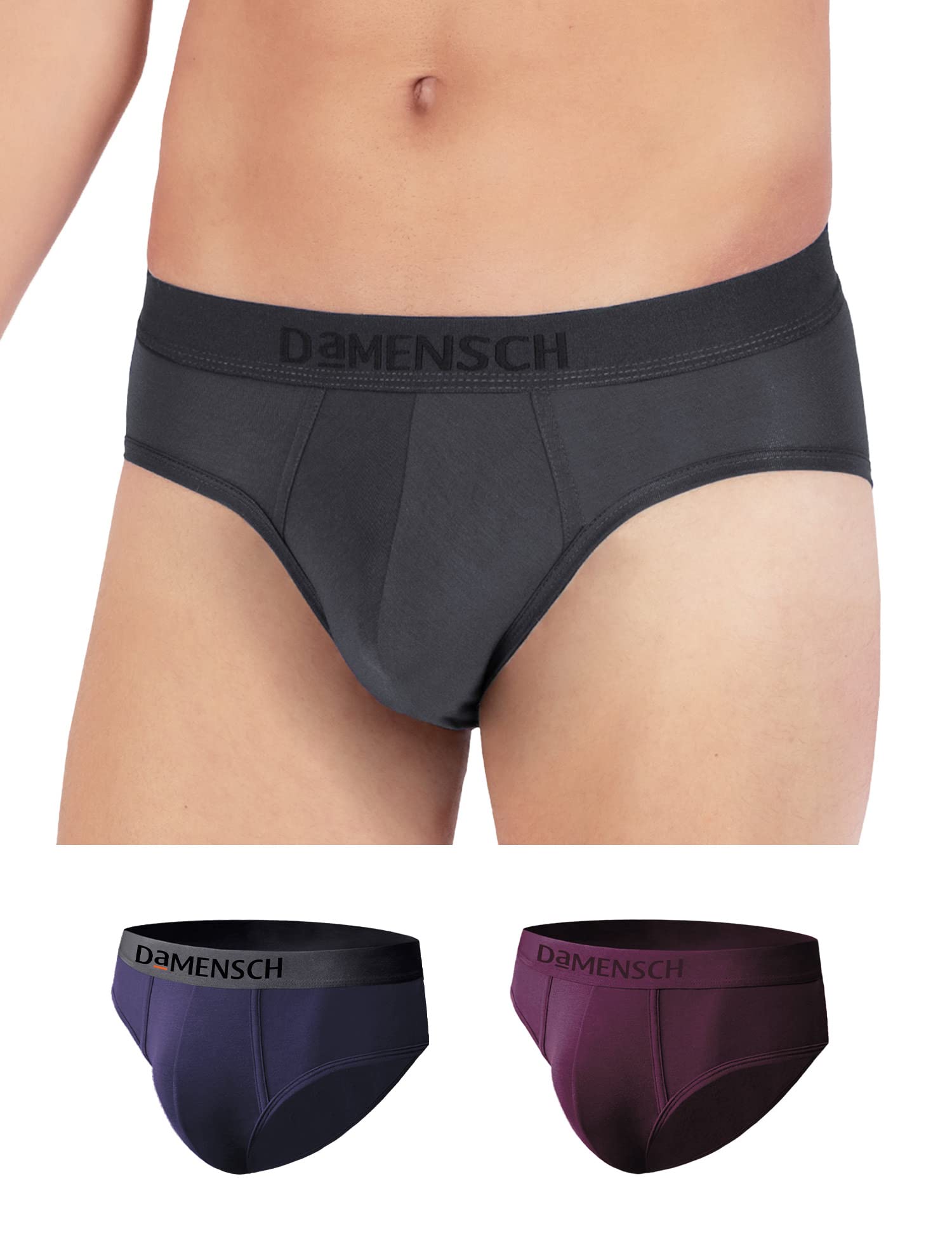 Modal Regular Fit Solid Brief Underwear Anti-Bacterial Moisture Wicking Breathable Microfibre Waistband Stretchable Deo-Soft Brief for Men-image-11