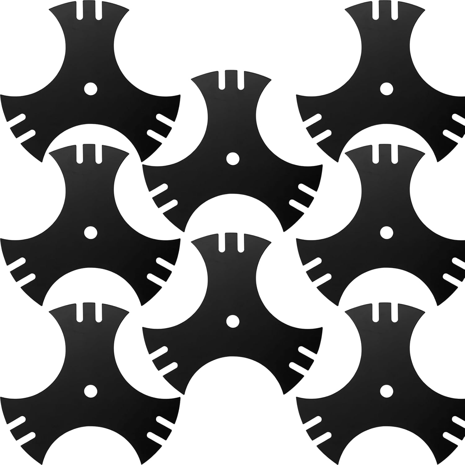 Edger Blade 781-0748 781-0748-0637 for Craftsman Troy-Bilt MTD Lawn Edger - 3-Side 9" Tri-Star Trencher Blade for B&S Sears McLane Gas Edger, Replace 40-009 490-105-M017 981-0748 - 8 Pack