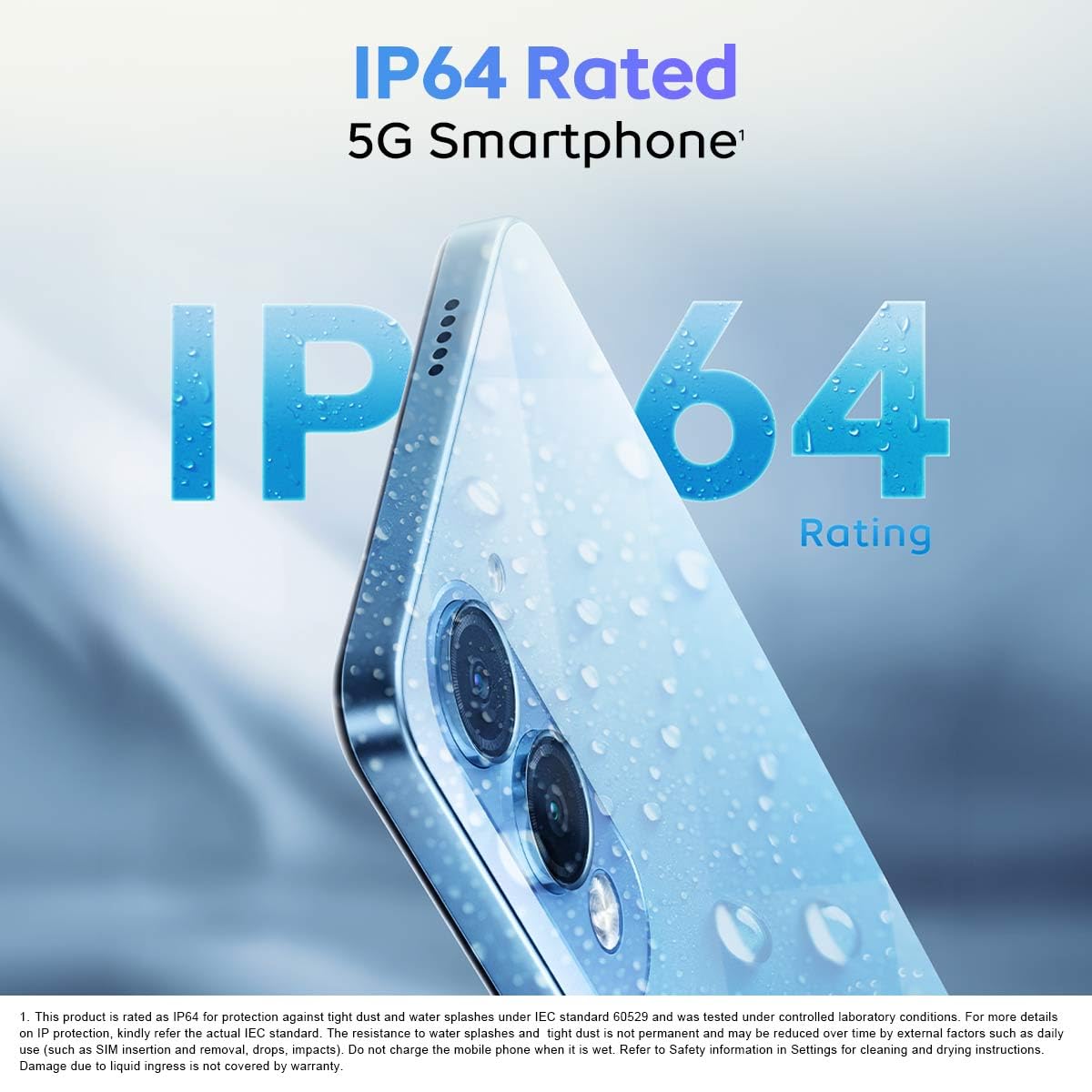 iQOO Z10 Lite 5G (Titanium Blue, 6GB RAM, 128GB Storage) | 6000 mAh Battery | Dimensity 6300 5G Processor with 433K+* AnTuTu Score | IP64 Rated & Military Grade Shock-Resistance* image 3