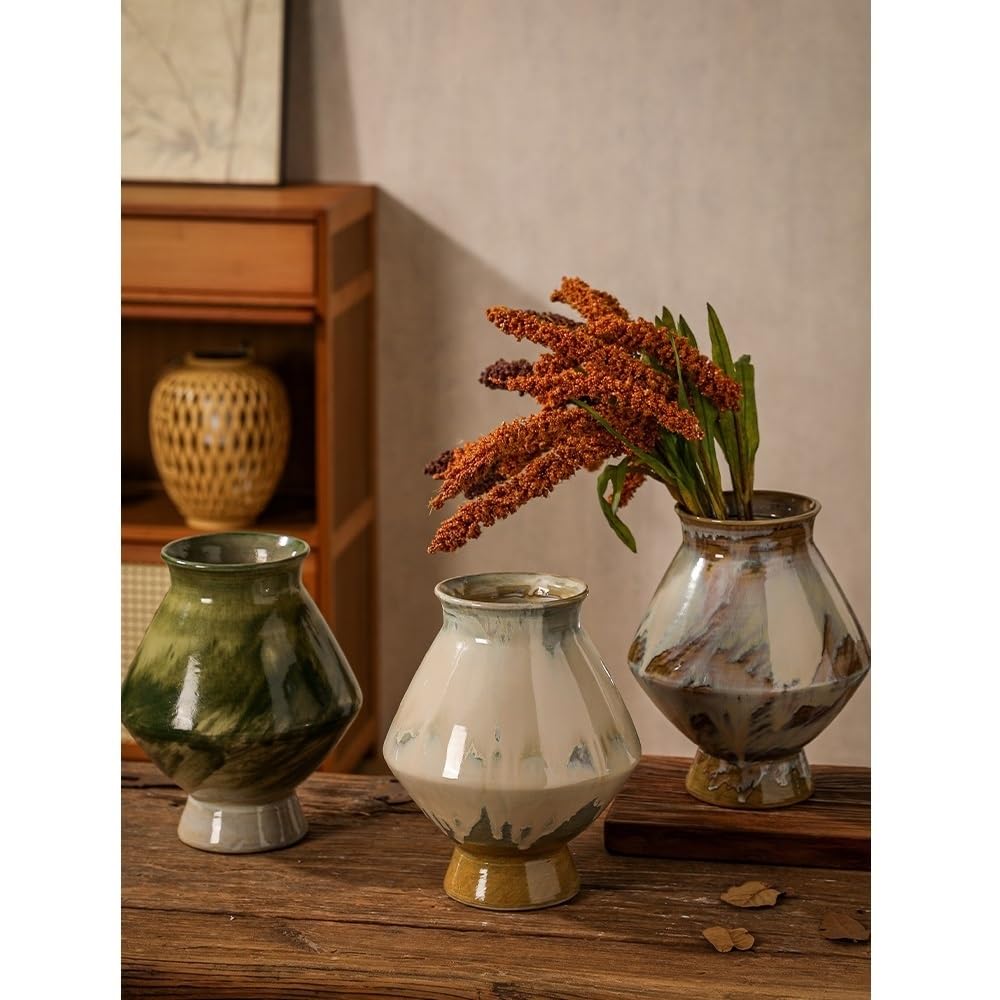 Doniczka ogrodnicza Dekoracja przedpokoju w salonie Dom Retro Chińska ceramiczna doniczka Unikalna szkliwiona powierzchnia