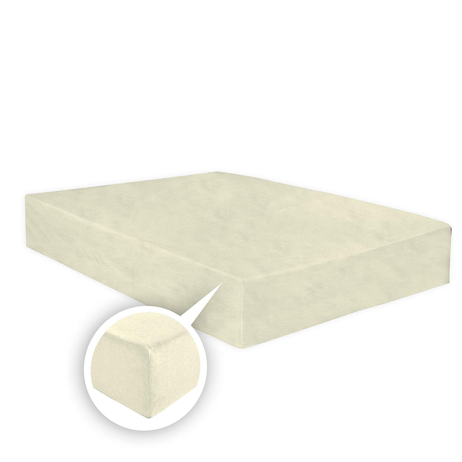 Arlinens Cream Thermal Flannelette Fitted Sheet 25Cm 100% Brushed Soft Cotton Available In 7 Colours (, King)