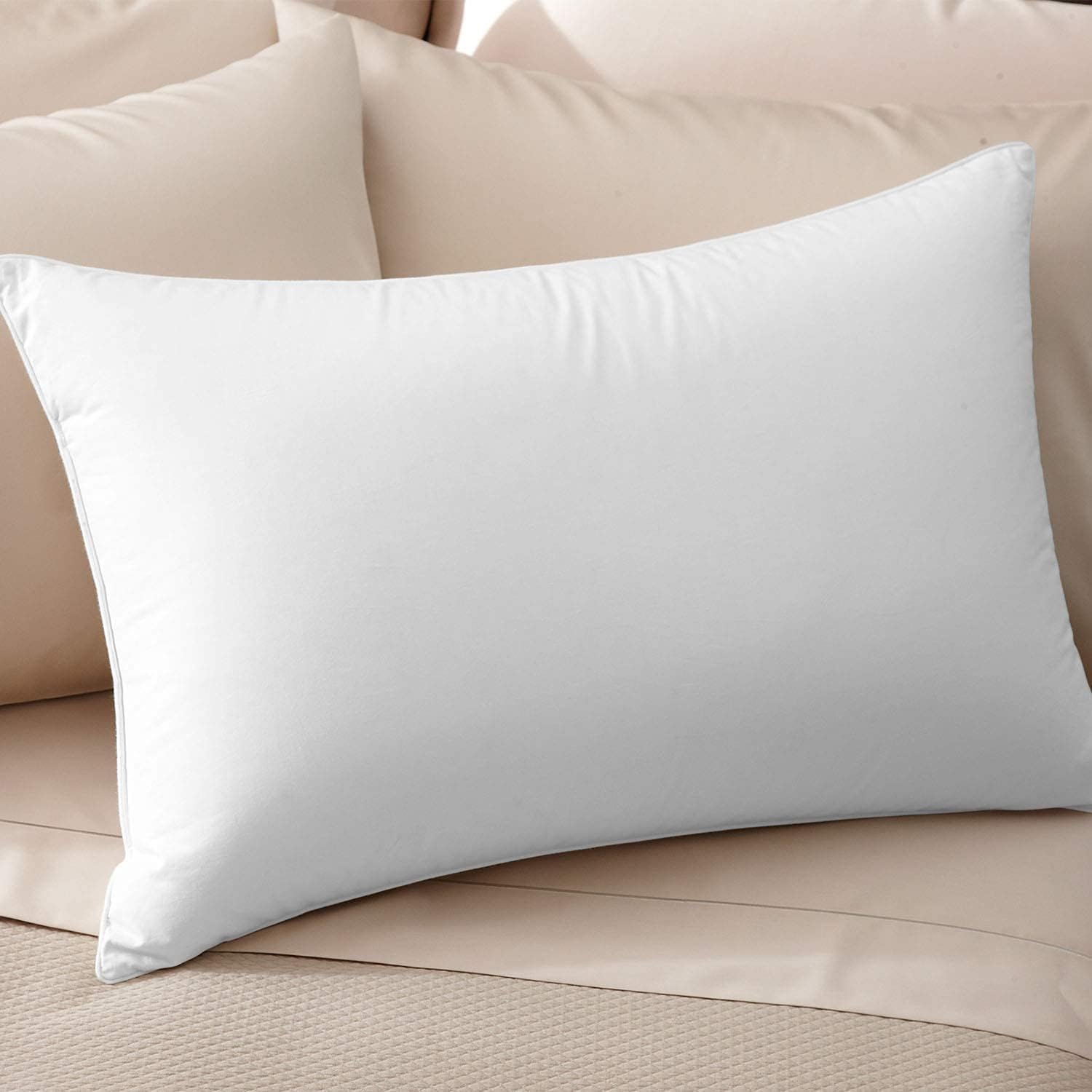 Cuddledown Dreamstead Blend Pillow | 50% Down, 50% Down Alternative Blend | 100% Cotton Shell, Percale Weave | Hypoallergenic | Handcrafted | Oeko-TEX & RDS Certified | 20" x 26" | Standard | Firm