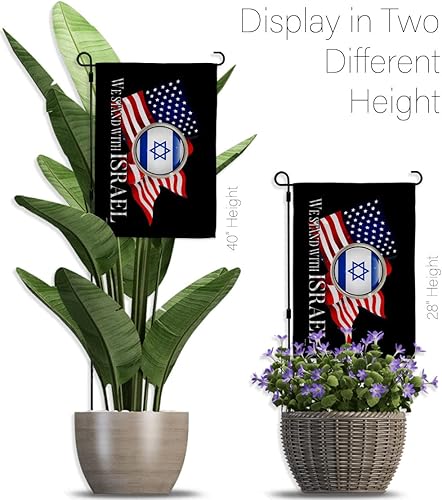 Miniatura 11 de Israel - Juego de postes de jardín para decoración de Estados Unidos, decoración para el hogar, interior, tumba, patio, letrero para exterior,