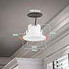 ENUOTEK Small Dimmable 5W LED Recessed Down Lights Ceiling Lamps Adjustable CCT 3000K 4000K 5000K IP44 for Kitchen Bathroom Lighting Hole Diameter 65-80MM 3 Lamps [Energy Class F]