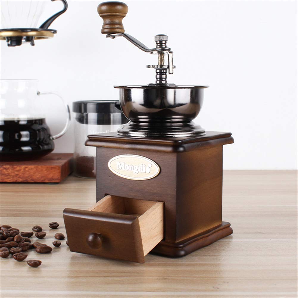 Molinillo de Mano, Molinillo de café Manual, Molinillo de Rebabas cónico Molino de café de manivela portátil para el hogar y los Viajes, Suministros de Cocina
