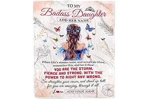 Personalized To My Freaking Badass Daughter Throw Blanket