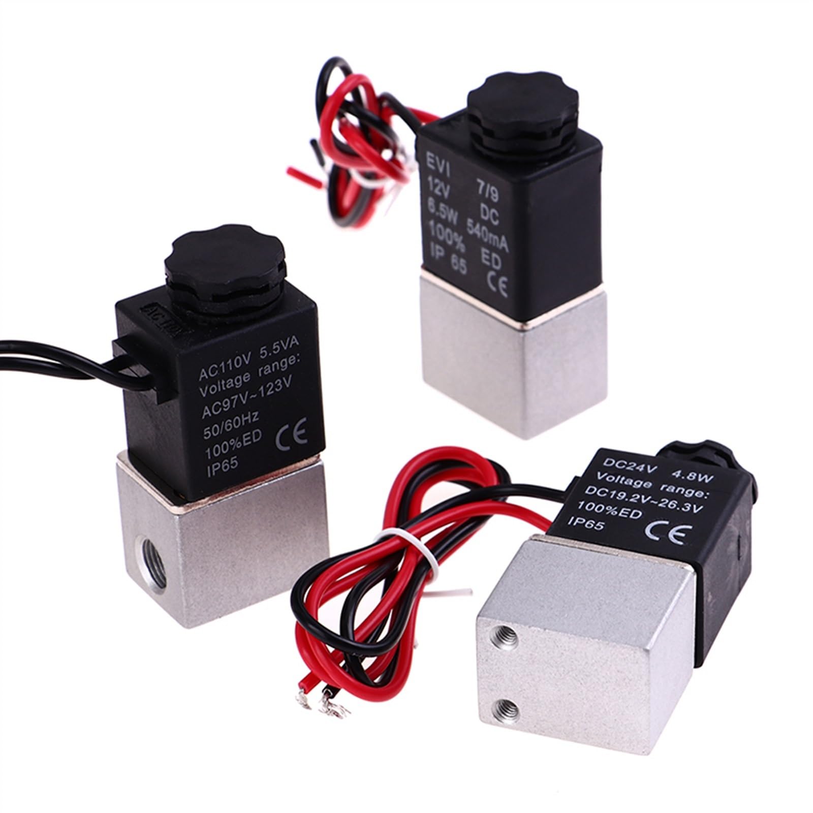 Électrovanne 220V 2 voies normalement ouverte action directe 1/8 pouce