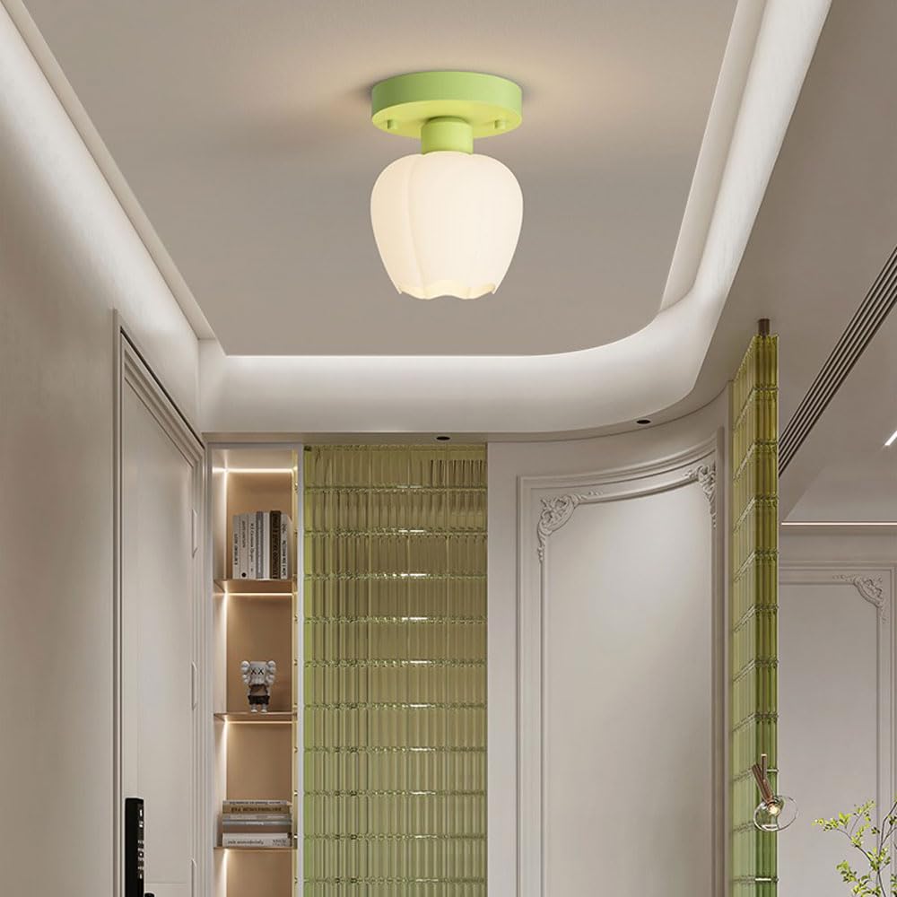 Genérico Lámpara de Techo Moderna de Estilo Nórdico con Forma de Flor LED Regulable - Elegante Luminaria Empotrada para Pasillos Y Dormitorios