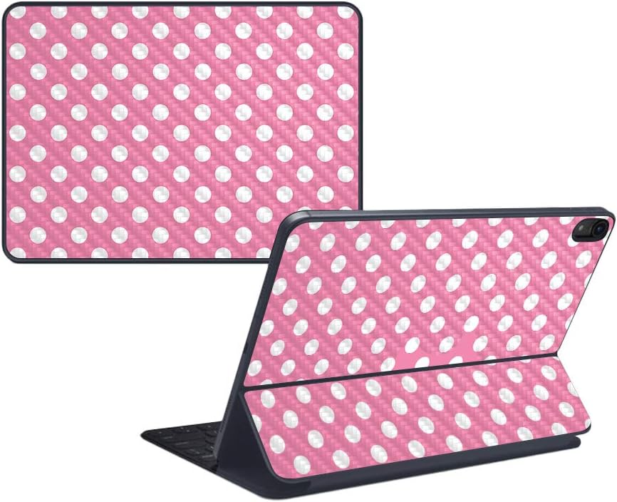 MightySkins Carbon Fiber Skin for Apple iPad Pro Smart Keyboard 11" (2018) - Mini Dots - Protective, Durable Textured Carbon Fiber Finish - Easy to Apply, Remove, and Change Styles - Made in The USA