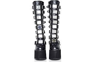 Egirl Lace Up Knee High Platform Chunky Combat Boots
