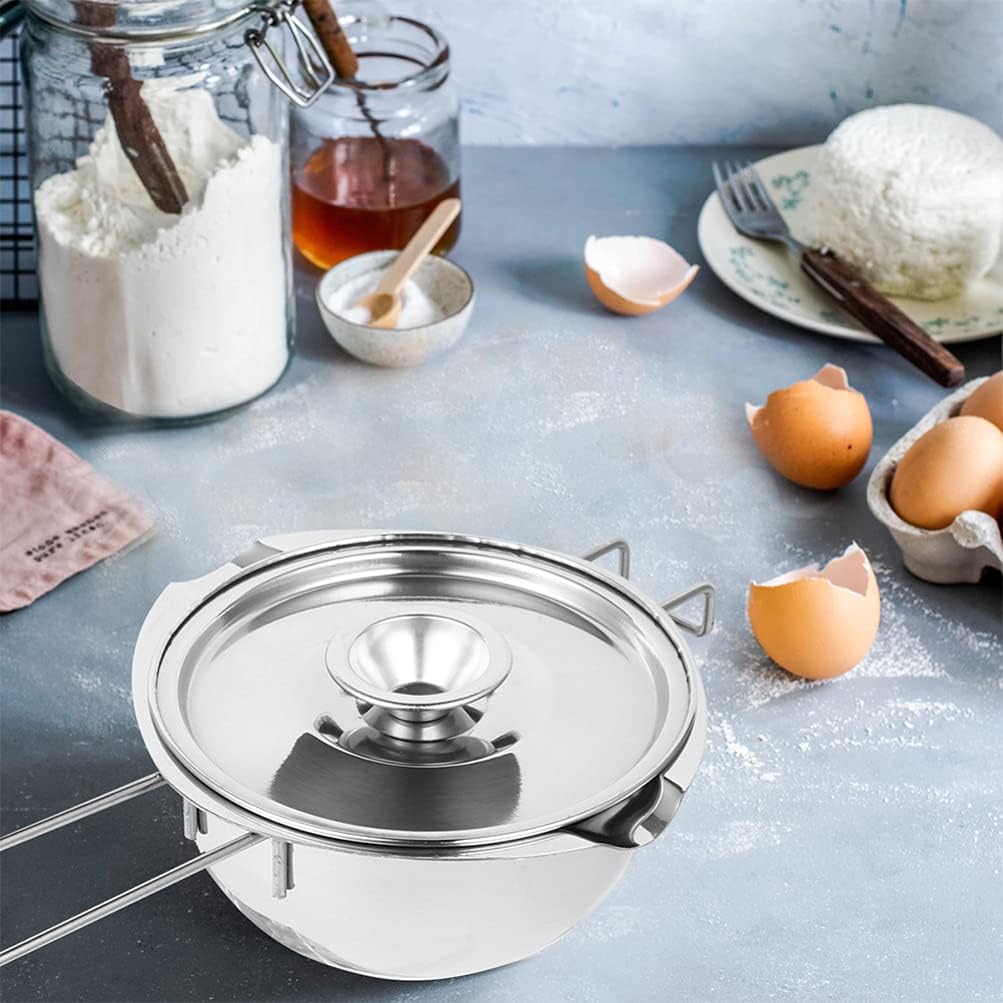Coffee Warmer Butter Warmer with Handle Mini Turkish Coffee Maker Stainless Steel Melting Pot with Lid Pan Saucepan Kitchen Cookware Cooking Accessories 14cm Turkish Coffee Pot/1522