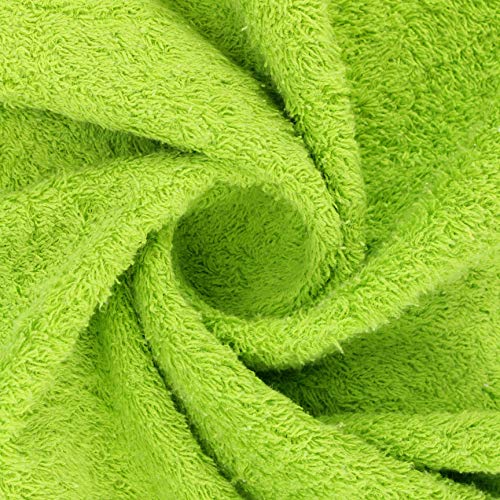 TELA FELPA, RIZO LISO, TELA DE TOALLA EN COLORES LISO (VERDE PISTACHO, 1 METRO)