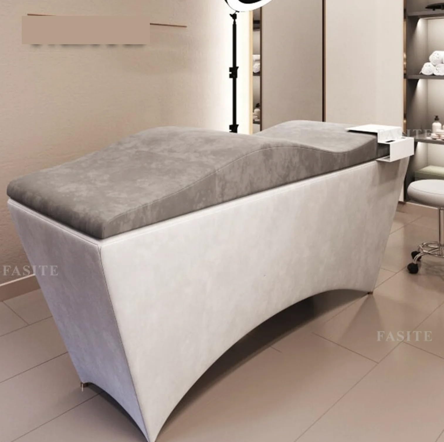 materasso per lettino da massaggio Estensione del salone di bellezza Materasso curvo for letto in memory foam for(Pink)
