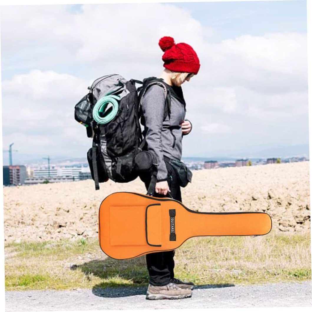 Housse de Guitare 40/41 Pouces en Tissu Oxford 600D, réglable, étanche, Souple, avec poignée bandoulière, capacité, Orange, pour Guitare Classique